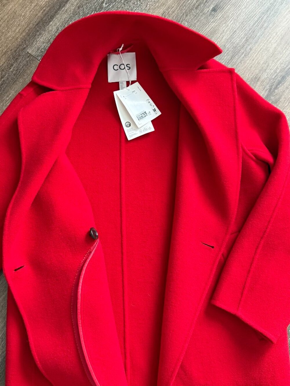 COS Red Wool Coat - Picture 1 of 9